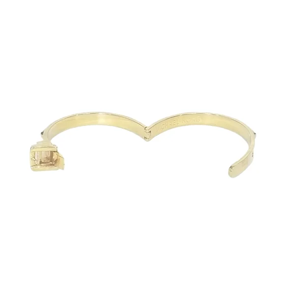 Michael Kors Astor Studded Gold Buckle Bracelet Bangle with Original Box - Picture 6 of 7